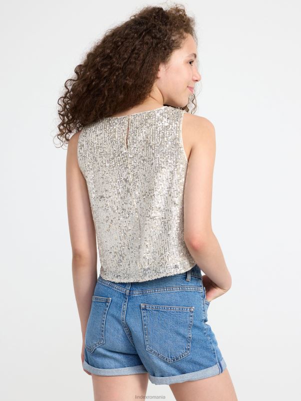îmbrăcăminte VHZ2F2800 top cu paiete copii argint Lindex