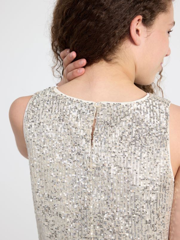 îmbrăcăminte VHZ2F2800 top cu paiete copii argint Lindex