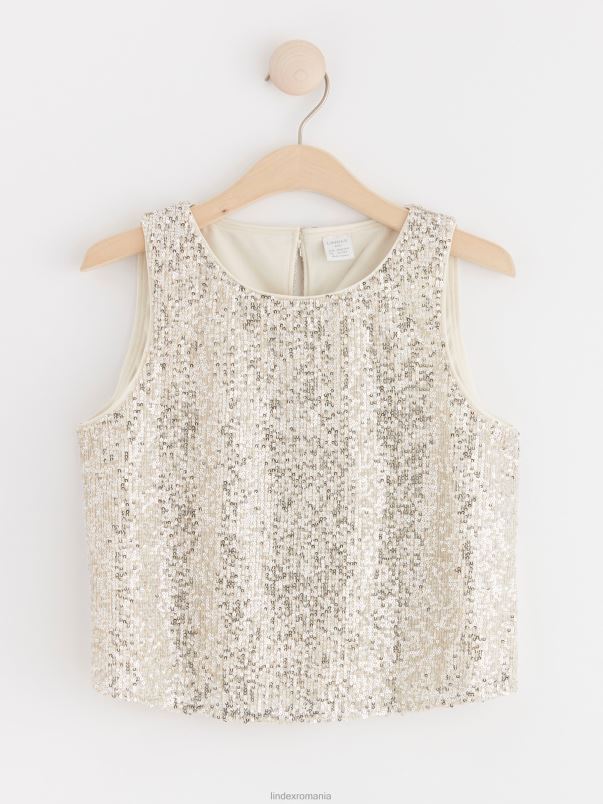 îmbrăcăminte VHZ2F2800 top cu paiete copii argint Lindex
