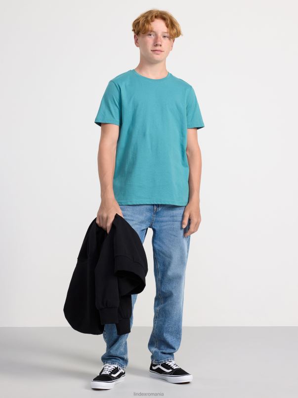 îmbrăcăminte VHZ2F2808 tricou copii turcoaz prafuit Lindex