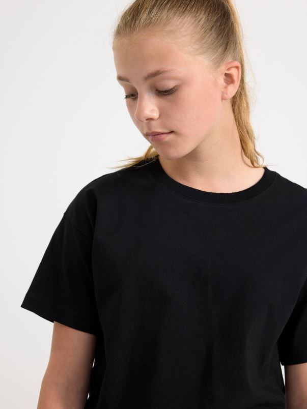 îmbrăcăminte VHZ2F2809 tricou copii negru Lindex