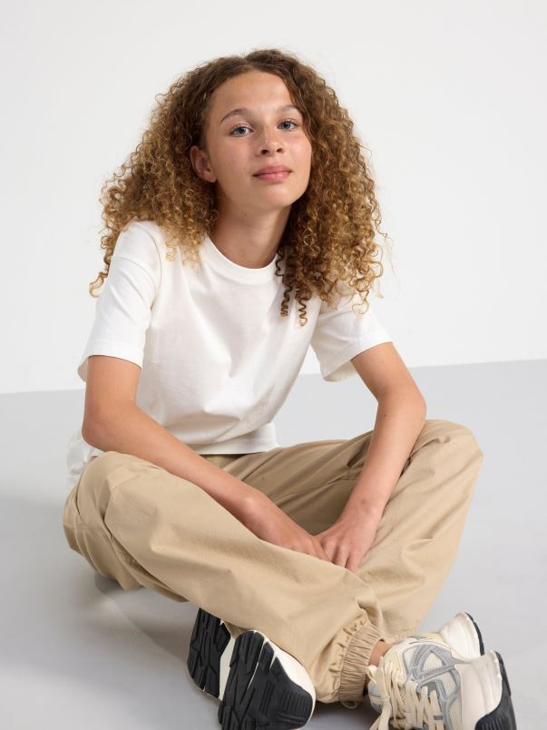 îmbrăcăminte VHZ2F2863 tricou copii aproape alb Lindex