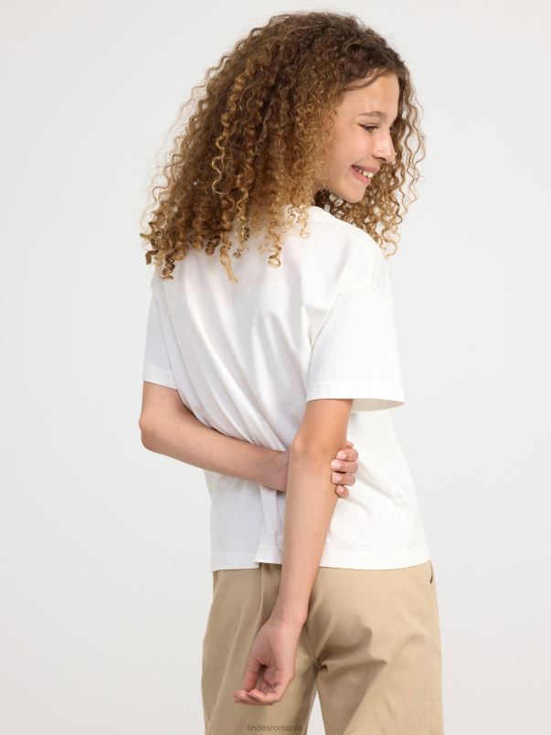 îmbrăcăminte VHZ2F2863 tricou copii aproape alb Lindex