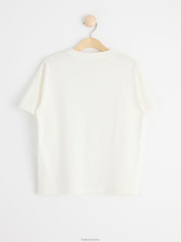 îmbrăcăminte VHZ2F2863 tricou copii aproape alb Lindex