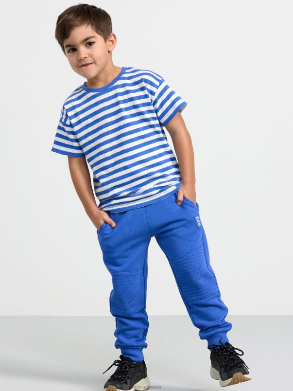 îmbrăcăminte VHZ2F2864 top cu maneca scurta cu dungi copii dk albastru Lindex