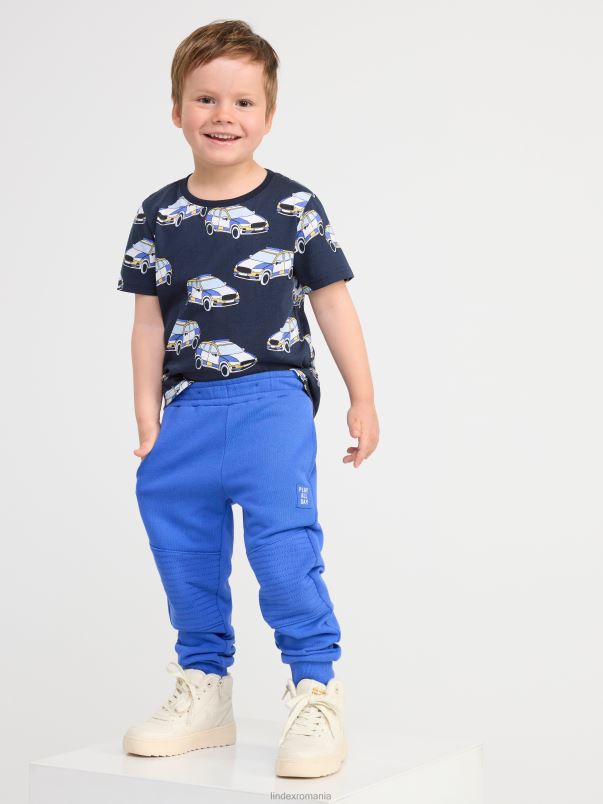 îmbrăcăminte VHZ2F2865 top cu maneca scurta cu masini copii bleumarin inchis Lindex