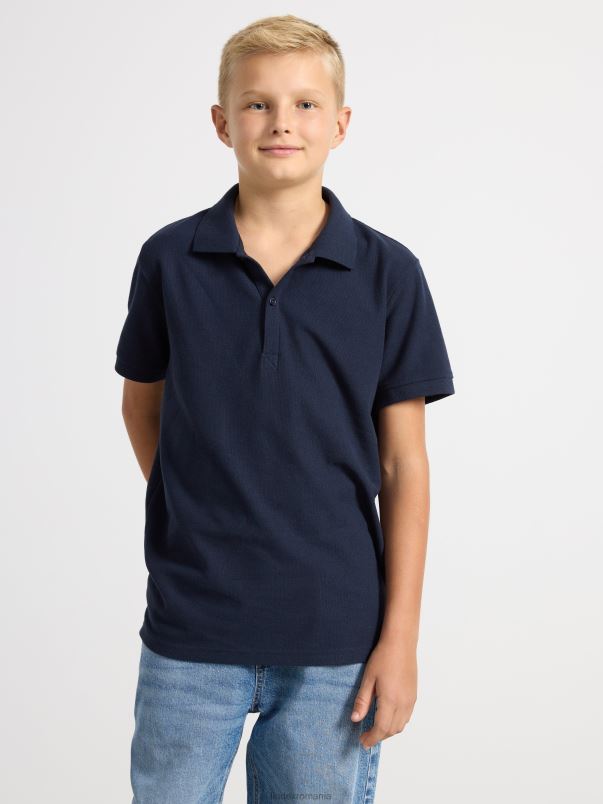 îmbrăcăminte VHZ2F2872 tricou polo cu maneca scurta copii bleumarin inchis Lindex