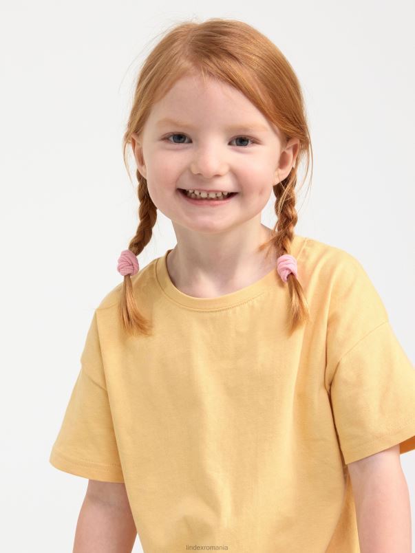 îmbrăcăminte VHZ2F2904 tricou supradimensionat copii galben praf deschis Lindex