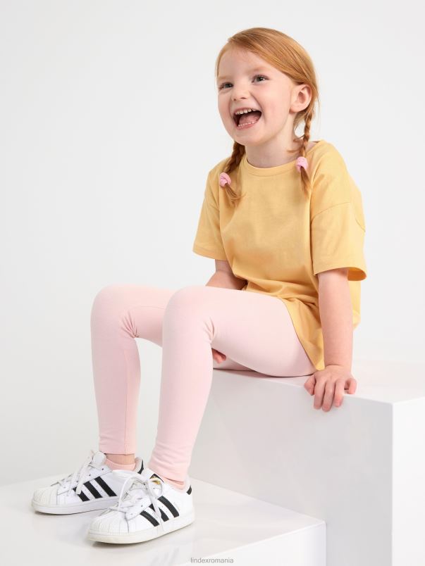 îmbrăcăminte VHZ2F2904 tricou supradimensionat copii galben praf deschis Lindex