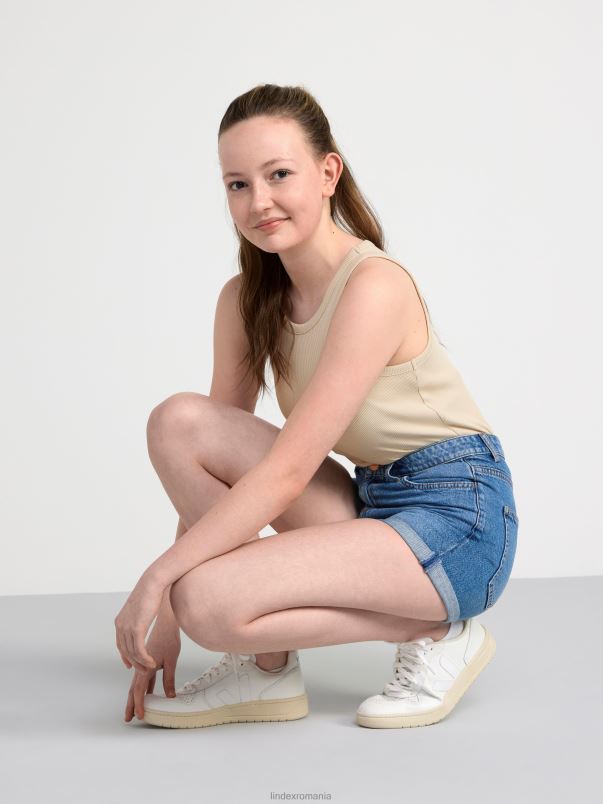 îmbrăcăminte VHZ2F2926 maiou cu nervuri copii bej deschis Lindex