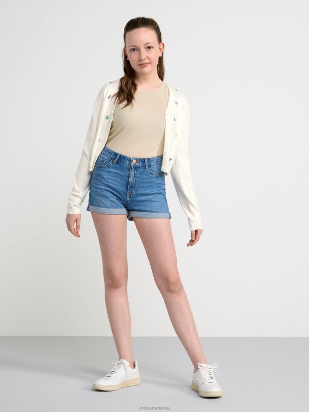 îmbrăcăminte VHZ2F2926 maiou cu nervuri copii bej deschis Lindex