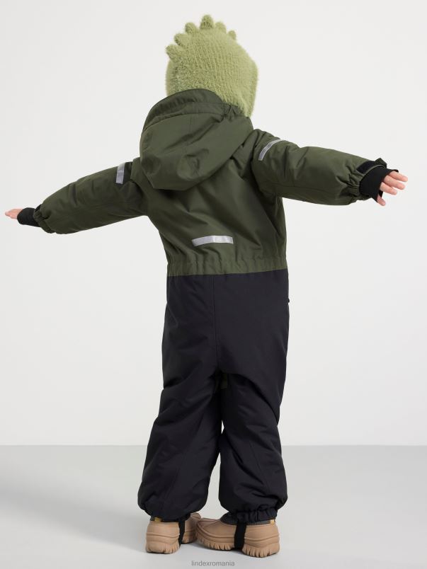 îmbrăcăminte VHZ2F2949 fixați salopetă căptușită impermeabilă copii verde kaki închis Lindex