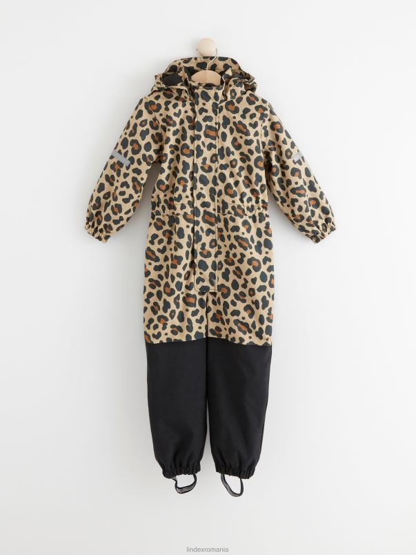 îmbrăcăminte VHZ2F3051 fixați salopeta impermeabilă cu căptușeală detașabilă din lână copii bej Lindex