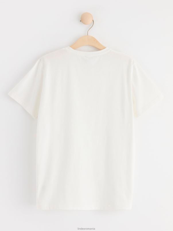 îmbrăcăminte VHZ2F3842 tricou copii aproape alb Lindex