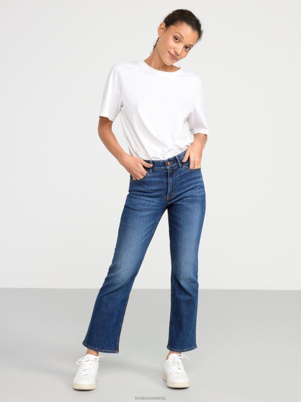 îmbrăcăminte VHZ2F580 blugi tăiați evazați karen femei albastru denim Lindex