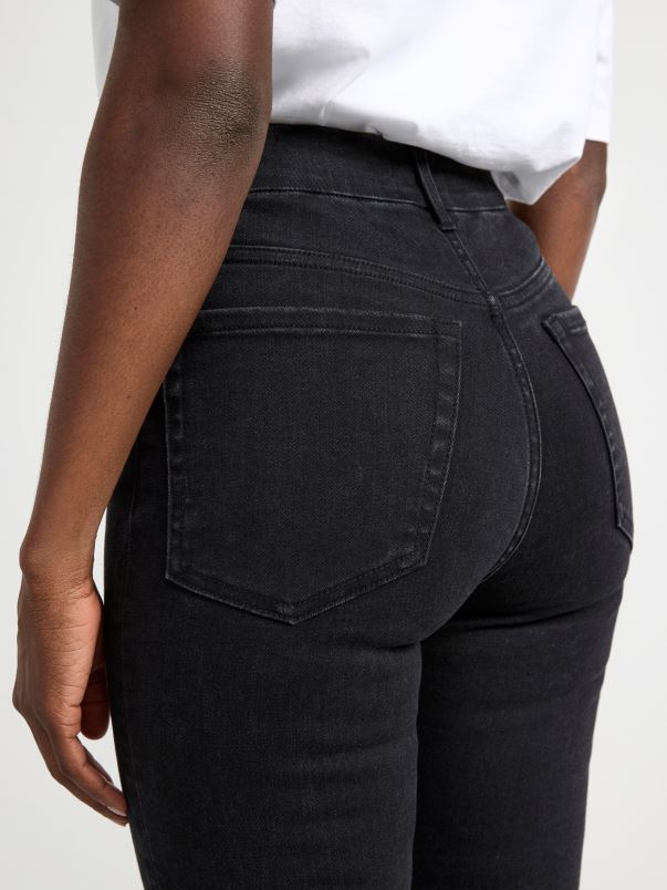 îmbrăcăminte VHZ2F586 blugi clara curve super stretch slim fit cu talie inalta femei negru Lindex