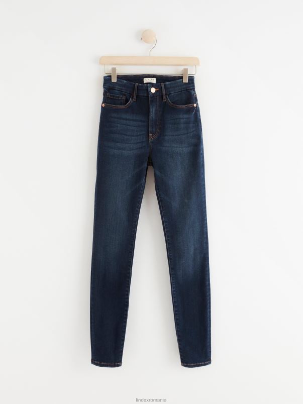 îmbrăcăminte VHZ2F588 blugi clara curve super stretch cu talie inalta femei albastru denim Lindex