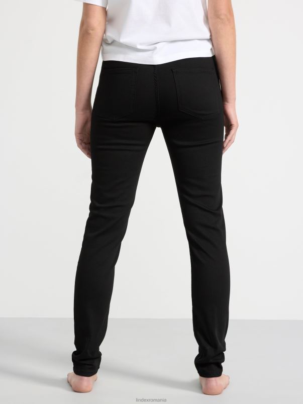 îmbrăcăminte VHZ2F597 blugi vera slim cu talie înaltă femei negru Lindex