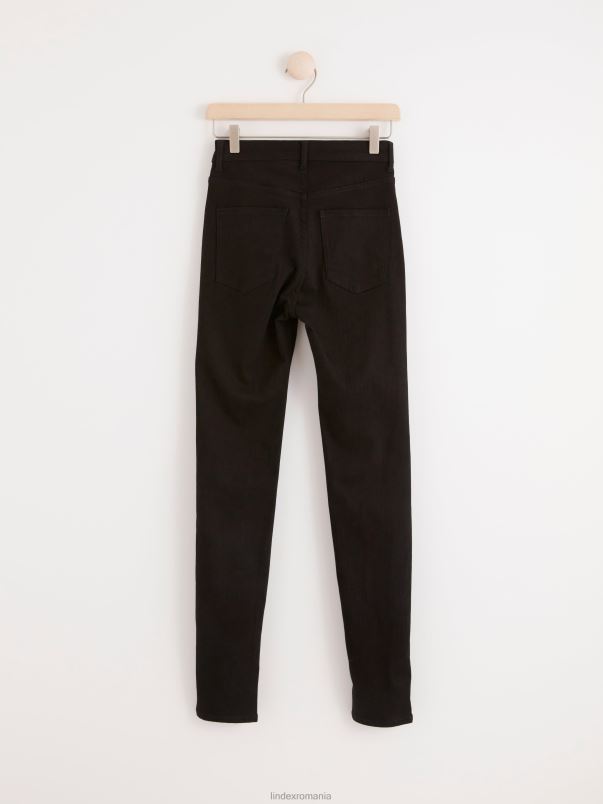 îmbrăcăminte VHZ2F597 blugi vera slim cu talie înaltă femei negru Lindex