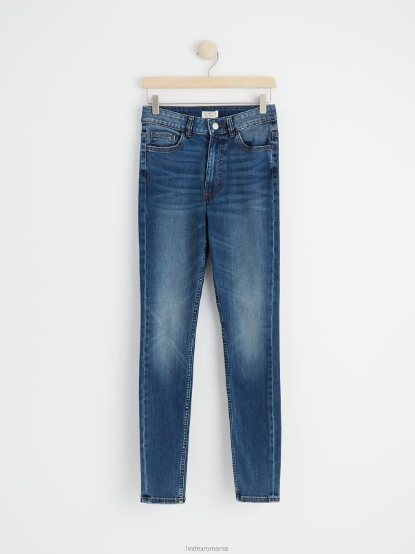 îmbrăcăminte VHZ2F599 blugi vera slim fit cu talie înaltă femei albastru denim Lindex