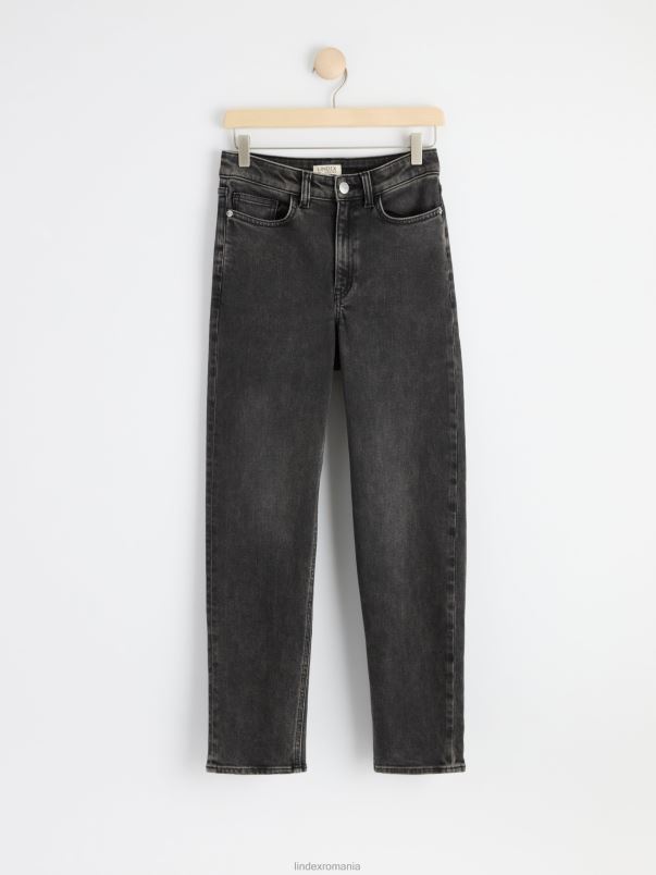 îmbrăcăminte VHZ2F600 nea blugi drepti tăiați femei negru Lindex