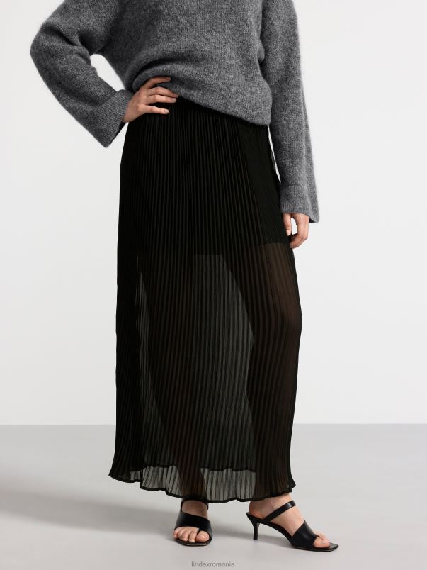 îmbrăcăminte VHZ2F637 fusta maxi plisata femei negru Lindex