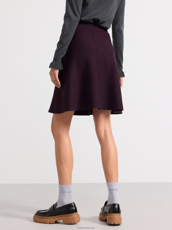 îmbrăcăminte VHZ2F645 fusta tricotata femei dk liliac praf Lindex