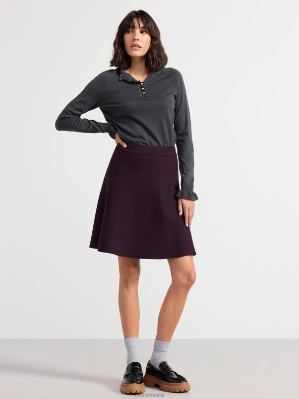 îmbrăcăminte VHZ2F645 fusta tricotata femei dk liliac praf Lindex