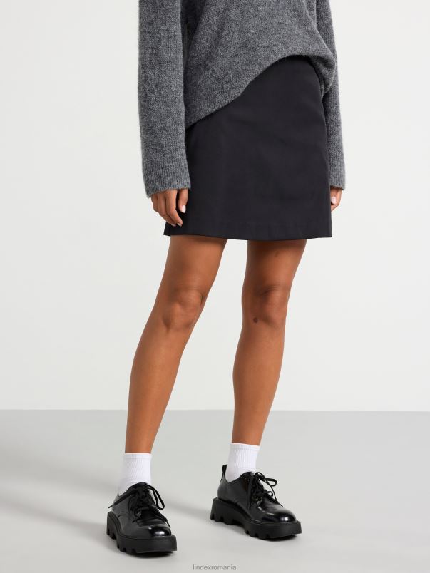 îmbrăcăminte VHZ2F648 fustă scurtă femei negru Lindex