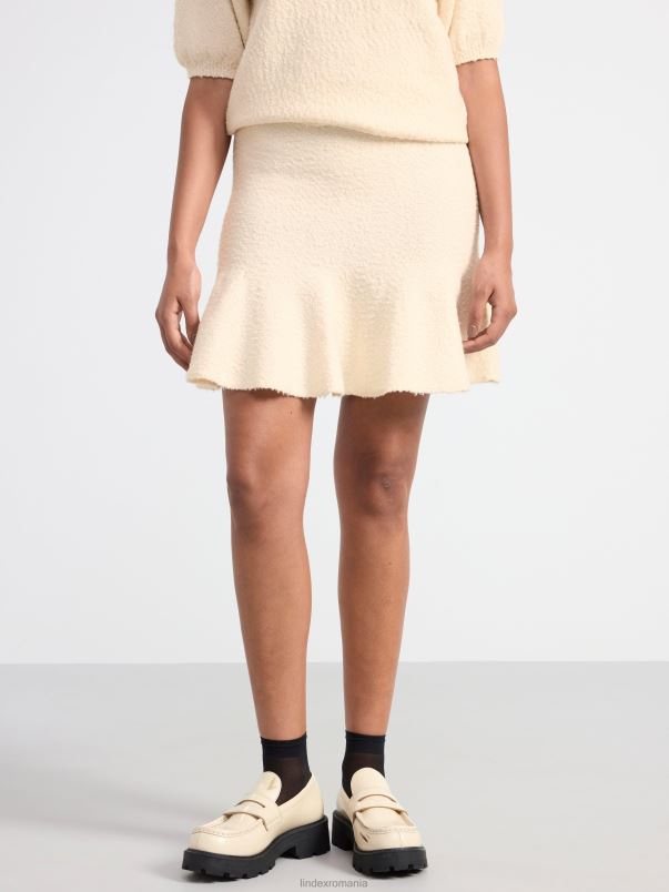 îmbrăcăminte VHZ2F650 fusta mini tricotata femei bej deschis Lindex