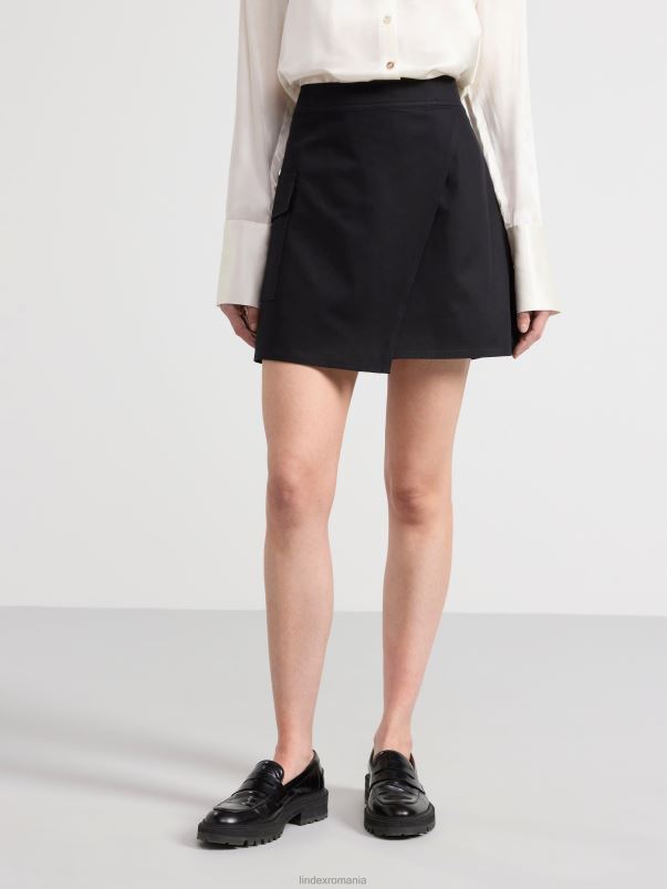 îmbrăcăminte VHZ2F661 fusta cargo femei negru Lindex