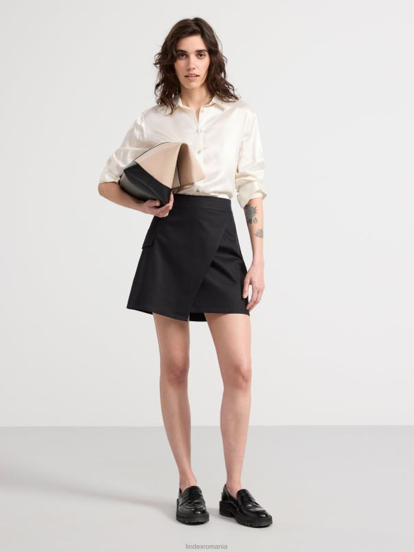 îmbrăcăminte VHZ2F661 fusta cargo femei negru Lindex
