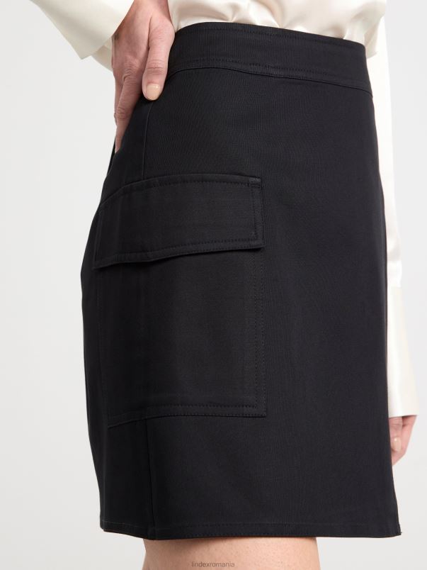 îmbrăcăminte VHZ2F661 fusta cargo femei negru Lindex