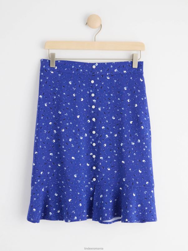 îmbrăcăminte VHZ2F664 fusta mini cu flori femei albastru Lindex