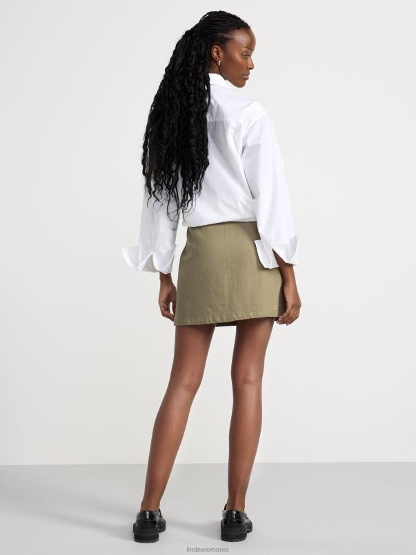 îmbrăcăminte VHZ2F668 fustă mini cargo femei verde Lindex