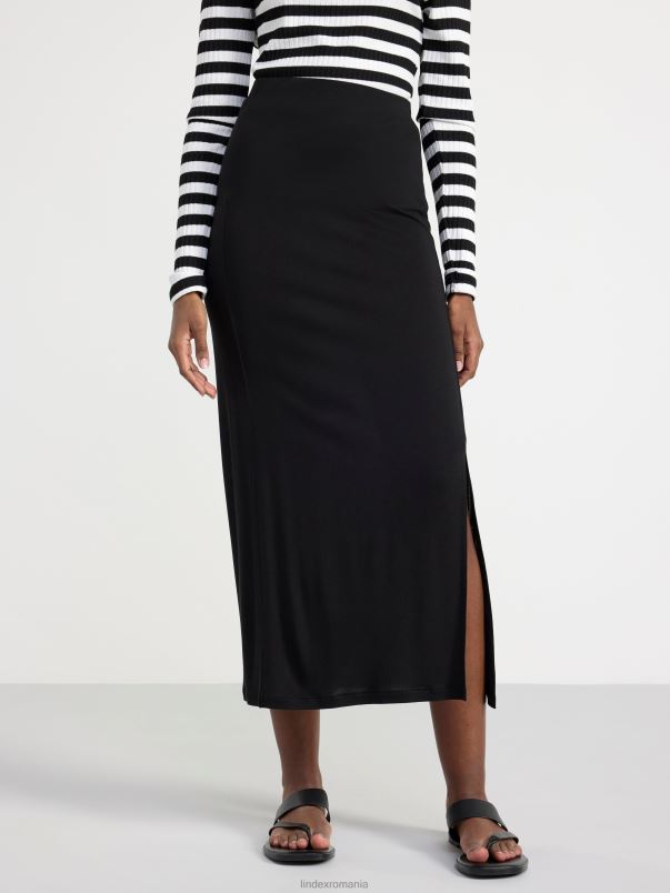 îmbrăcăminte VHZ2F676 fusta midi femei negru Lindex
