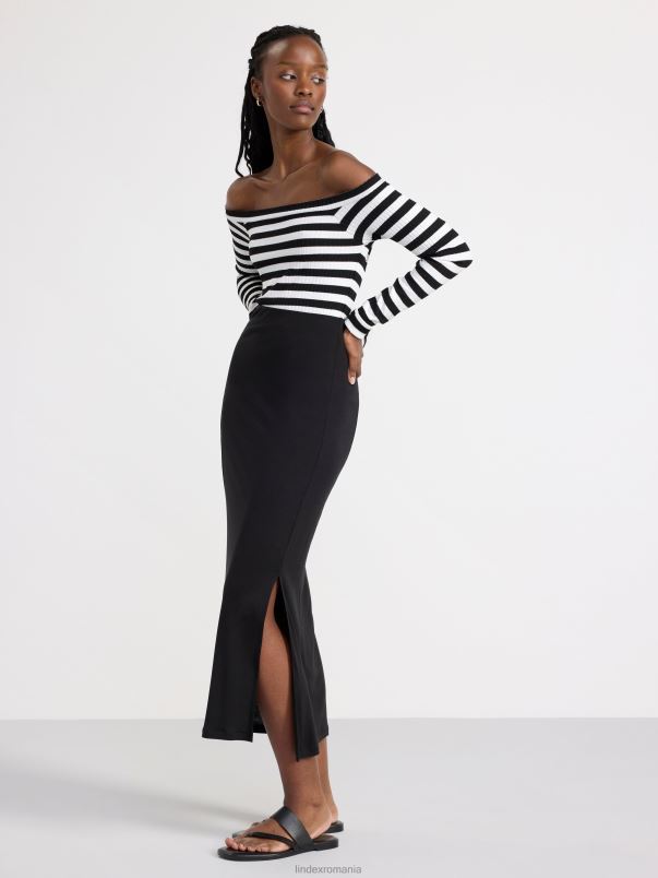 îmbrăcăminte VHZ2F676 fusta midi femei negru Lindex