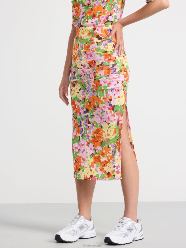 îmbrăcăminte VHZ2F679 fusta din jerseu texturat femei roz deschis Lindex