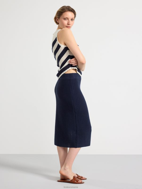 îmbrăcăminte VHZ2F680 fusta tricotata femei marina Lindex