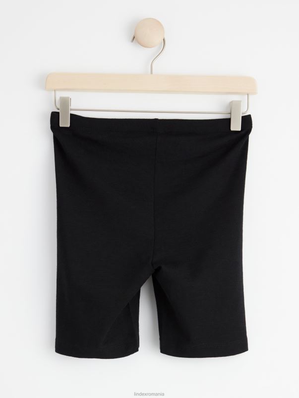 îmbrăcăminte VHZ2F1156 pantaloni scurți de ciclism din lână merinos femei negru Lindex