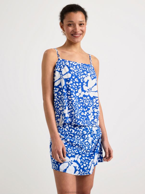 îmbrăcăminte VHZ2F1238 fusta cu model femei albastru Lindex