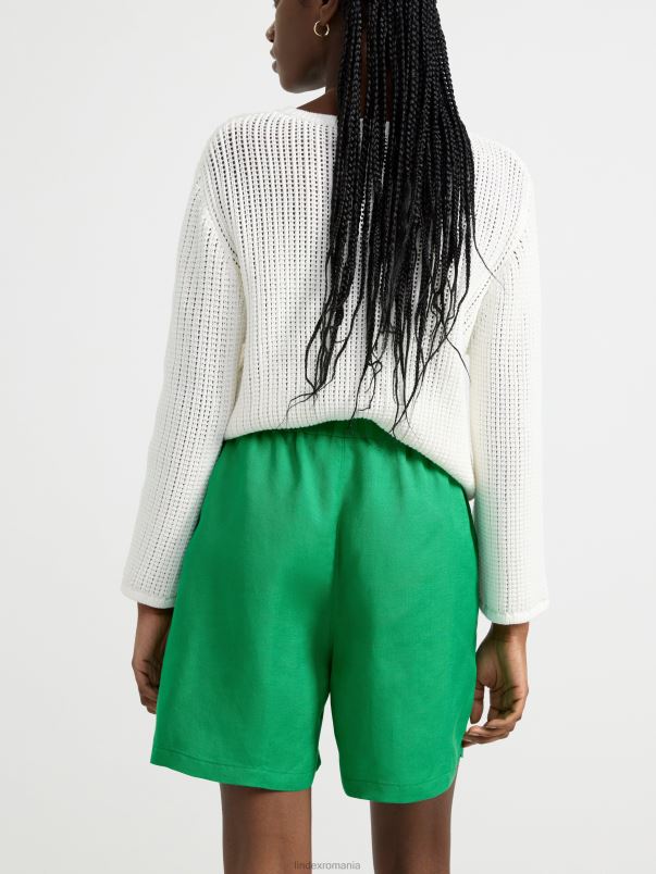 îmbrăcăminte VHZ2F1248 pantaloni scurți din amestec de in femei verde Lindex