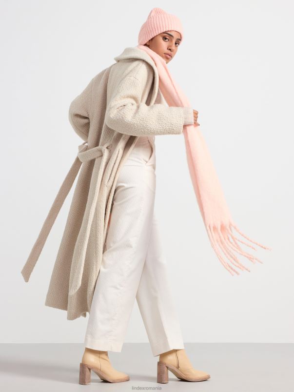 îmbrăcăminte VHZ2F489 pantaloni din catifea cu picioare late femei alb deschis Lindex