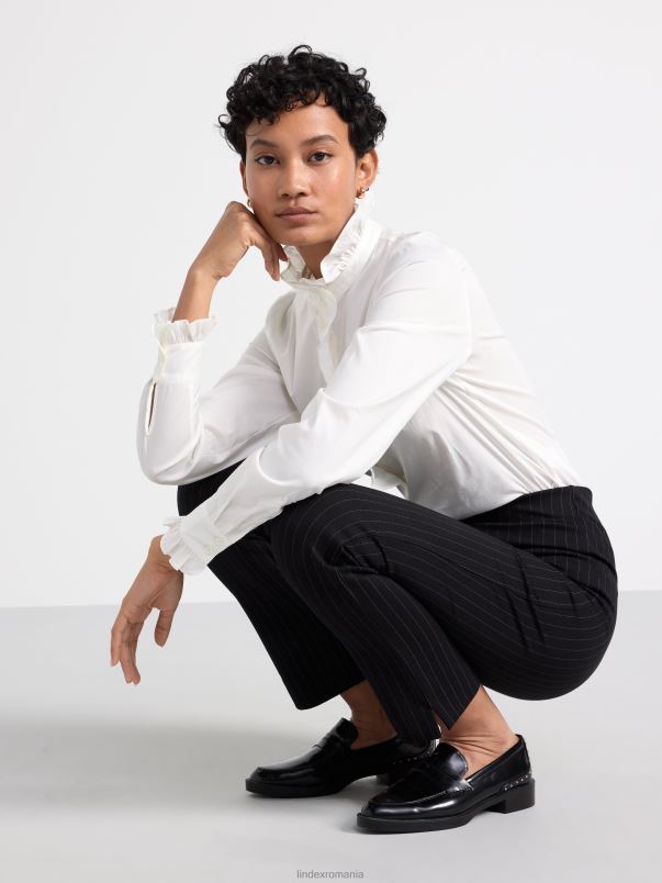 îmbrăcăminte VHZ2F493 pantaloni cu talie înaltă din jerseu elastic femei negru Lindex