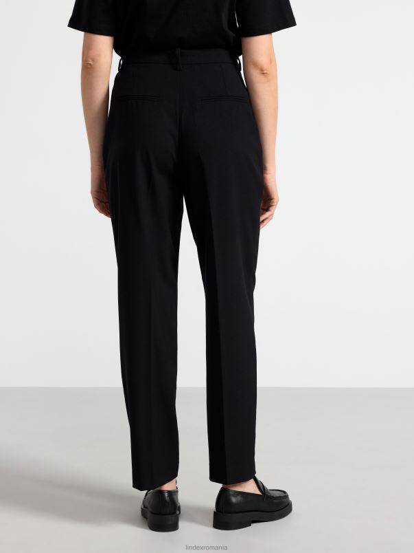 îmbrăcăminte VHZ2F515 pantaloni conici tyra cu talie înaltă femei negru Lindex