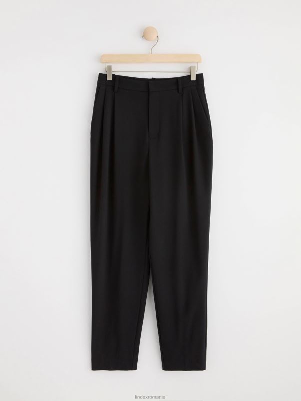 îmbrăcăminte VHZ2F515 pantaloni conici tyra cu talie înaltă femei negru Lindex