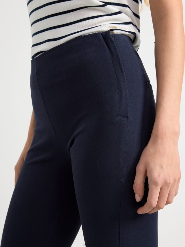 îmbrăcăminte VHZ2F525 pantaloni jonna slim cu talie înaltă femei bleumarin inchis Lindex