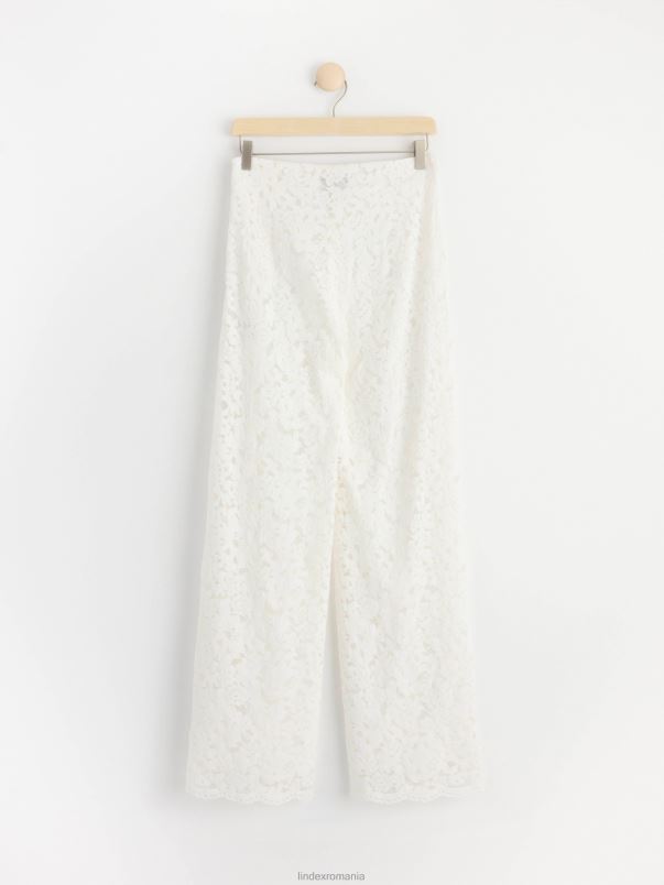 îmbrăcăminte VHZ2F532 pantaloni din dantela femei alb Lindex