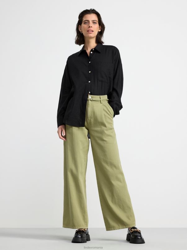 îmbrăcăminte VHZ2F534 pantaloni largi femei verde Lindex