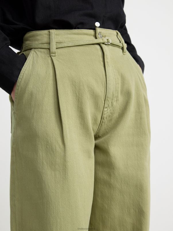 îmbrăcăminte VHZ2F534 pantaloni largi femei verde Lindex